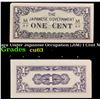 Image 1 : 1942 Malaya Under Japanese Occupation (JIM) 1 Cent Note P# M1B Grades Select CU