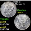 Image 1 : 1883-o Morgan Dollar $1 Grades Select+ Unc