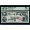 Image 1 : 1880 $10 Jackass Legal Tender Note PMG 55