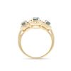Image 3 : 14KT Yellow Gold 1.27ctw Blue Diamond Ring