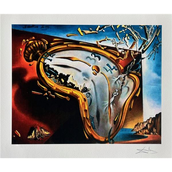 Salvador Dali SOFT WATCH EXPLOSION Facsimile Signed Giclee