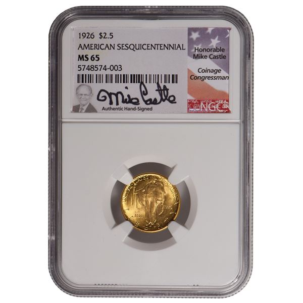 1926 $2.50 American Sesquicentennial NGC MS65