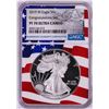 Image 1 : 2019-W $1 Proof American Silver Eagle Coin NGC PF70 Ultra Cameo Congratulations Flag
