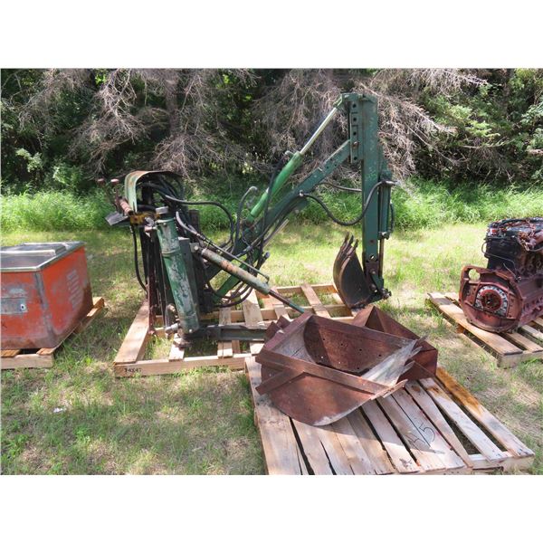 3 PTH PTO Drive Back Hoe Attachment with 2 Buckets