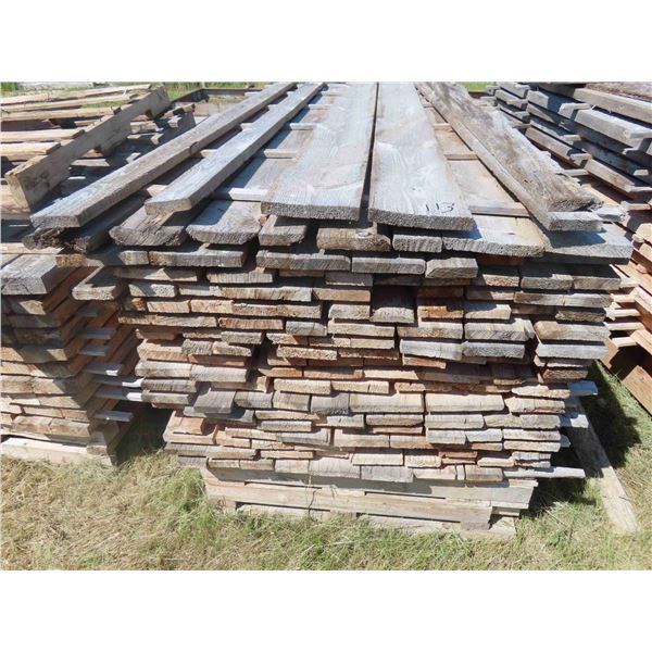 Approx 125 Pcs of Rough Lumber 8 1/2' L 1'' x 4'' , 1'' x