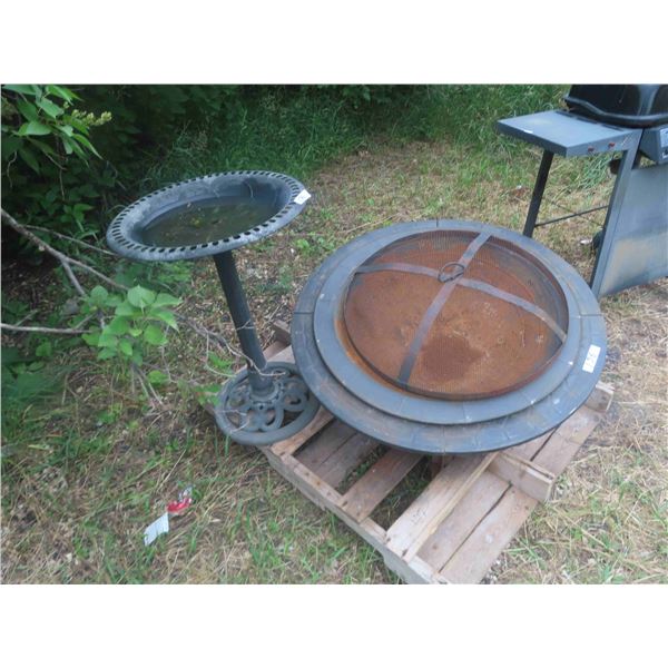 Fire Pit, Bird Bath