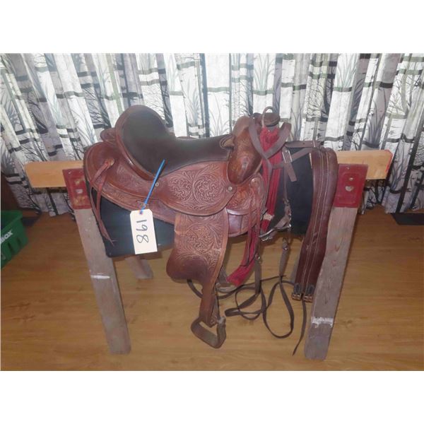 Western Saddle, Bridle, Blankets