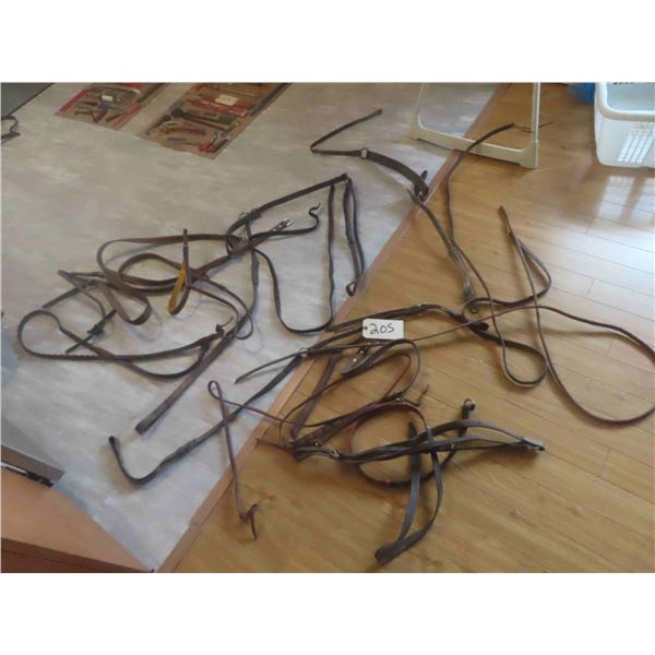 Leather Bridles and Reins 