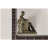 Image 2 : ABRAHAM LINCOLN PEWTER STATUE. 2" X 2" X 2 1/2" BY