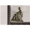 Image 3 : ABRAHAM LINCOLN PEWTER STATUE. 2" X 2" X 2 1/2" BY