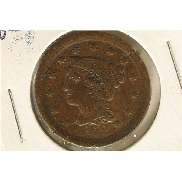 1852 US LARGE CENT (EXTRA FINE) WATCH FOR OUR