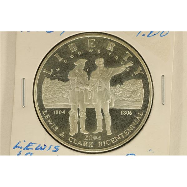 2004-P US PROOF SILVER $1  LEWIS & CLARK  HAZEY