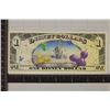 Image 2 : 2009 DISNEY $1 COLORIZED CRISP UNC BILL "MICKEY