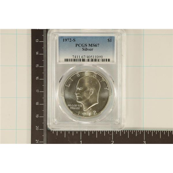 1972-S IKE SILVER DOLLAR PCGS MS67