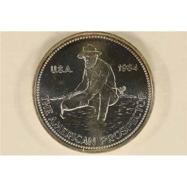 1 TR. OZ .999 FINE SILVER 1984 AMERICAN PROSPECTOR