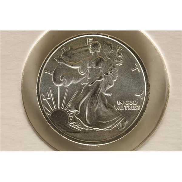 1/10 TROY OZ .999 FINE SILVER UNC ROUND  WALKING