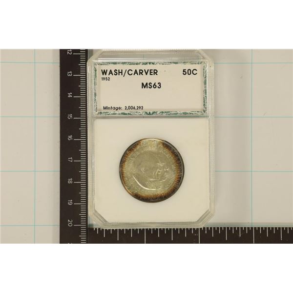 1952 WASHINGTON CARVER COMMEMORTATIVE HALF MS63