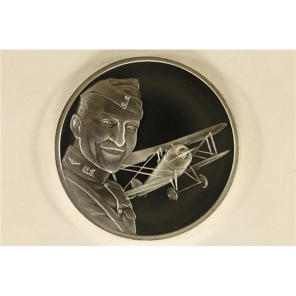 39.8 STERLING SILVER PROOF AVIATION ROUND  CAPTAIN