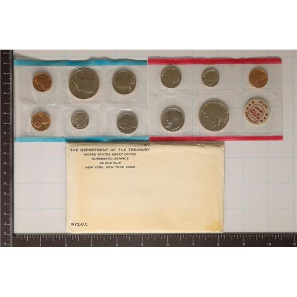 1972 US MINT SET (UNC) P/D/S (WITH ENVELOPE)