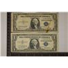 Image 1 : 1935-G & 1957 US $1 SILVER CERT, STAR NOTES, BLUE