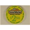 Image 2 : $2.50 CARSON VALLEY INN CASINO CHIP. MINDEN, NV.