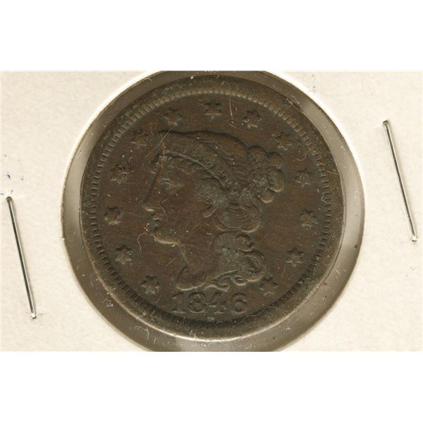 1846 US LARGE CENT (FINE) WATCH FOR OUR NEXT