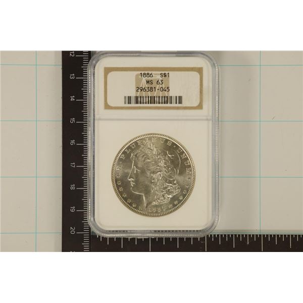 1886 MORGAN SILVER DOLLAR NGC MS63