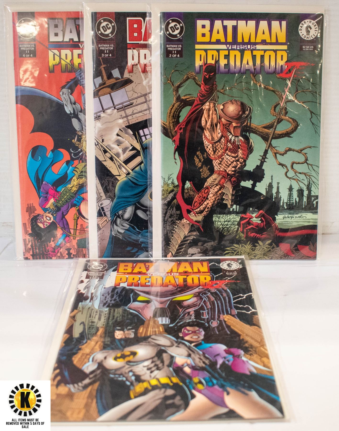 DC BATMAN VS PREDATOR II #1-4 COMIC SET