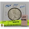 Image 1 : 1964 SILVER 50 CENT COIN