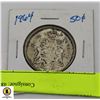 Image 2 : 1964 SILVER 50 CENT COIN