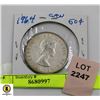 Image 1 : 1964 SILVER 50 CENT COIN