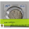 Image 2 : 1964 SILVER 50 CENT COIN