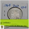 Image 2 : 1963 SILVER 50 CENT COIN