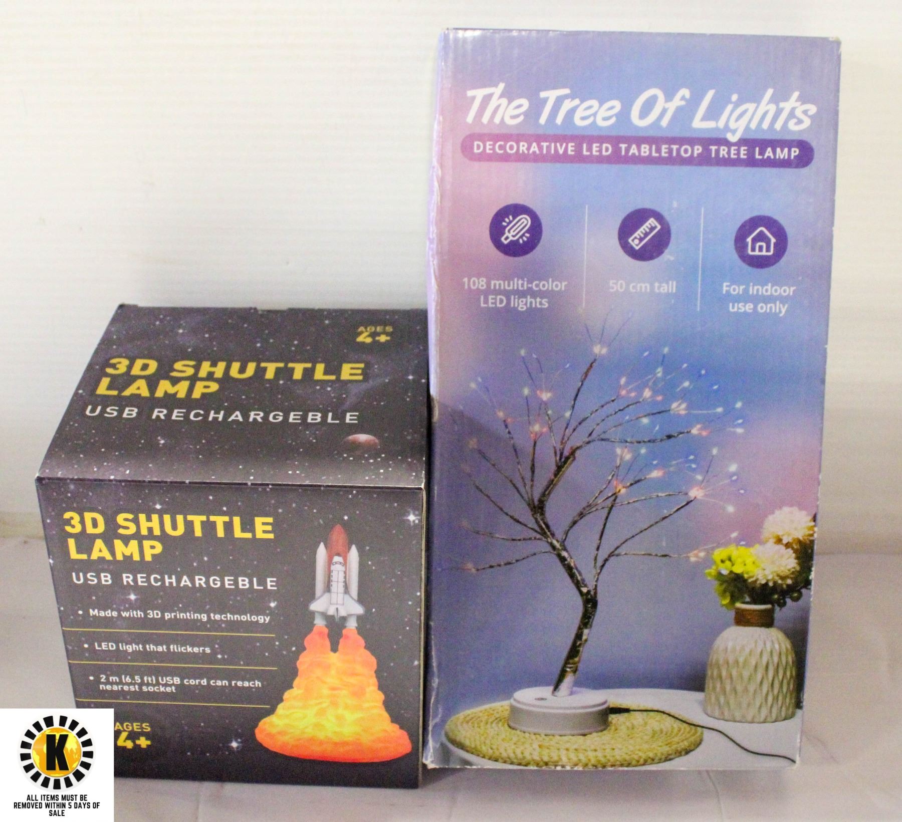 NEW 3D SHUTTLE LAMP & TREE OF LIGHTS NEW