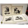 3 LARGE AL. MANYBEARS PRINTS