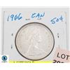 Image 2 : 1966 50 CENT CANADIAN SILVER COIN
