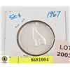 Image 2 : 1967 50 CENT CANADIAN SILVER COIN