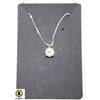 Image 1 : 2.0 CT CZ PENDANT ON 50 CM STAMPED 925