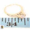 Image 1 : LADIES 0.25 CT CENTER CZ WITH CLEAR ACCENTS SET