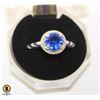 LADIES 7.9 MM BLUE COLORED CENTER WITH BLUE COLORE