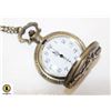 Image 2 : NEW BRONZE TONE POCKET WATCH WITH MOTORCYCLE