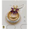 Image 1 : #1-PURPLE AMETHYST GEMSTONE PENDANT