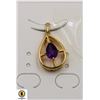 #2-PURPLE AMETHYST GEMSTONE PENDANT