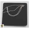 #43-STERLING SILVER NECKLACE  18"/2PCS