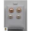 Image 1 : #53-NATURAL AKUYA PEARL EARRINGS 2 PAIRS