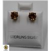 #262-UNHEATED CITRINE STUD EARRINGS