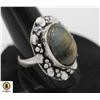 #276-NATURAL LABRADORITE RING SIZE 7.5