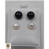 #66-NATURAL AKUYA PEARL EARRINGS 2 PAIRS