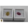 Image 1 : #214-HEATED RUBY 2.65CT  & YELLOW MIXICO OPAL 2.05