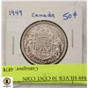Image 2 : 1949 SILVER 50 CENT COIN